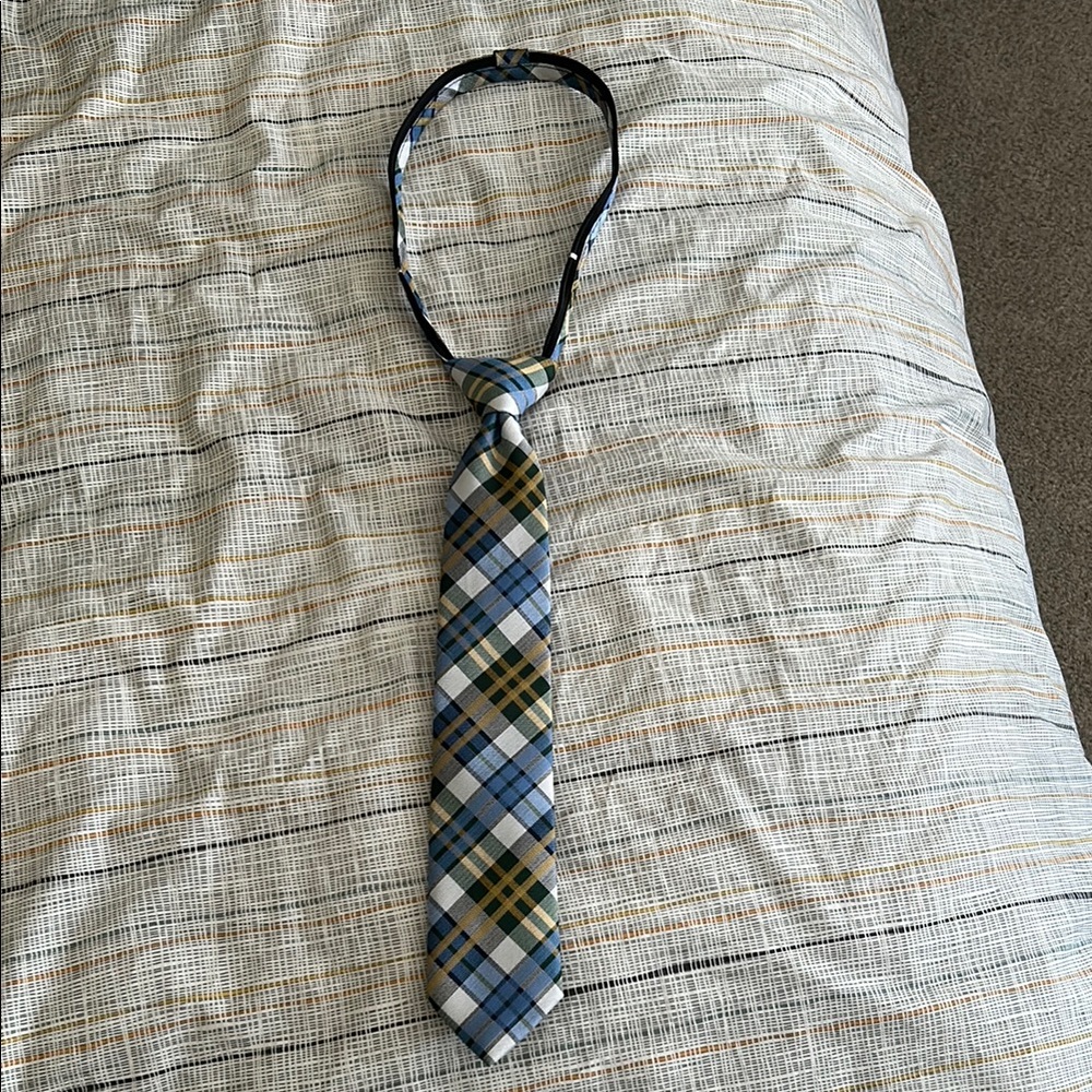 Plaid Tie in Blue and Green